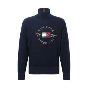 TOMMY HILFIGER Sveter  námornícka modrá / biela / červená / zlatá