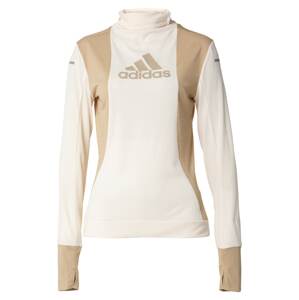 ADIDAS PERFORMANCE Funkčné tričko  svetlobéžová / šedobiela / sivá