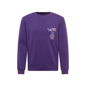 Trendyol Sweatshirt  tmavofialová / tyrkysová / svetloružová / marhuľová