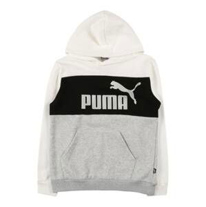 PUMA Mikina  biela / sivá / čierna