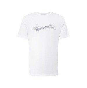 NIKE Funkčné tričko  biela / sivá