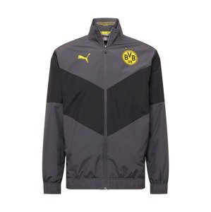 PUMA Športová bunda 'BVB Prematch'  antracitová / žltá / čierna