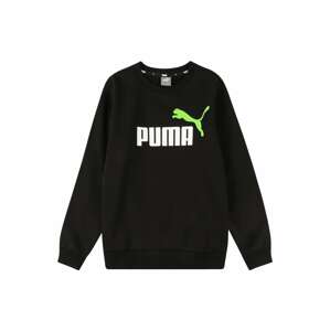 PUMA Mikina  čierna / biela / zelená