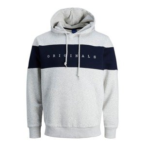 JACK & JONES Hoodie  svetlosivá / čierna / biela