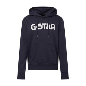 G-Star RAW Mikina  tmavomodrá / biela