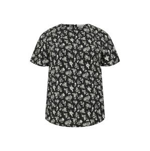 ONLY Carmakoma Shirt 'Flowly'  čierna / biela