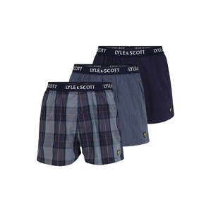 Lyle & Scott Boxershorts 'LENNY'  tmavomodrá / modrosivá / svetlomodrá / žltá / biela