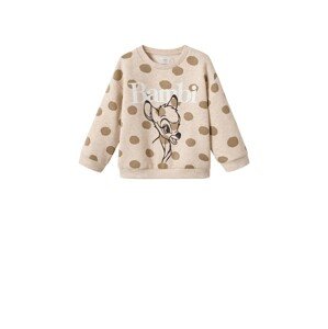 MANGO KIDS Sweatshirt 'BAMBI'  béžová / čierna / hnedá / biela