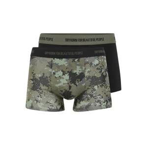 DRYKORN Boxershorts 'CORBIN'  čierna / kaki / svetlozelená