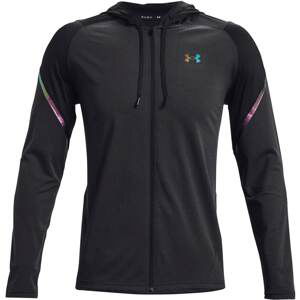 UNDER ARMOUR Športová mikina so zipsom  čierna / nefritová / žltá / čierna melírovaná