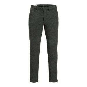 JACK & JONES Chino nohavice  tmavosivá / biela