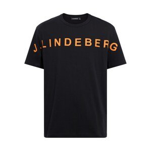 J.Lindeberg Tričko 'Jamie'  čierna / tmavooranžová