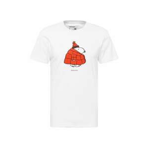 DEDICATED. Tričko 'Stockholm Snoopy'  biela / čierna / oranžovo červená
