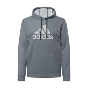 ADIDAS PERFORMANCE Športová mikina  biela / sivá melírovaná