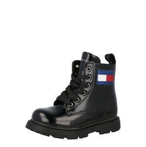 TOMMY HILFIGER Stiefel  čierna / biela / červená / námornícka modrá