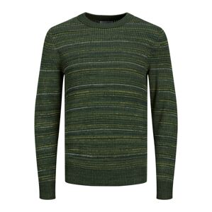 JACK & JONES Sveter 'Groove'  námornícka modrá / žltá / olivová / tmavozelená / biela