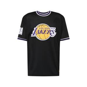 NEW ERA Tričko 'Los Angeles Lakers'  čierna / tmavofialová / biela / oranžová