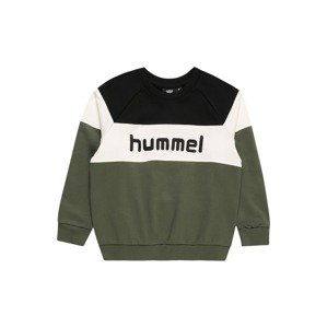 Hummel Sweatshirt  zelená / čierna / krémová