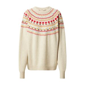 LEVI'S Sveter 'SLOUCHY CREWNECK SWEATER MULTI-COLOR'  krémová / zmiešané farby