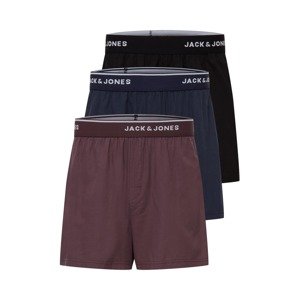 JACK & JONES Boxerky 'MICK'  námornícka modrá / biela / čierna / pastelovo červená