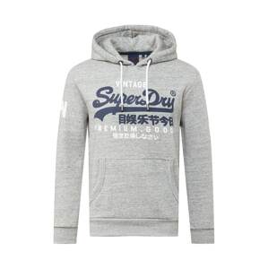 Superdry Mikina  tmavomodrá / sivá melírovaná / biela