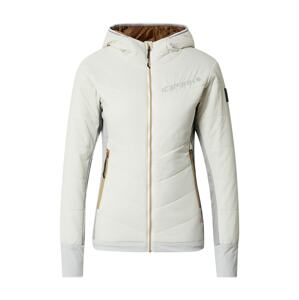 ICEPEAK Outdoorová bunda 'DAGSPORO'  biela / sivá melírovaná / sivá / karamelová