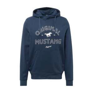 MUSTANG Sweatshirt 'Bennet'  námornícka modrá / biela