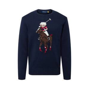 Polo Ralph Lauren Pullover  hnedá / tmavomodrá / biela / červená