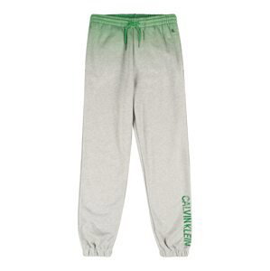 Calvin Klein Jeans Nohavice  zelená / sivá