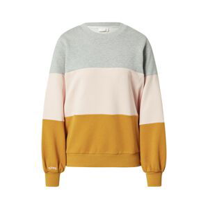 NÜMPH Sweatshirt 'HARUKO'  sivá / ružová / zlatá žltá