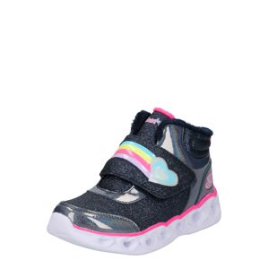 SKECHERS Čižmy 'HEART LIGHTS BRILLIANT RAINBOW'  ružová / fialová / žltá / tmavomodrá / striebornosivá