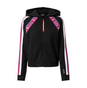 EA7 Emporio Armani Sportsweatjacke  čierna / ružová / svetlomodrá / oranžová / biela