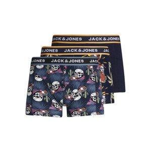 JACK & JONES Boxershorts 'Skully'  tmavomodrá / žltá / modrá / biela / ružová