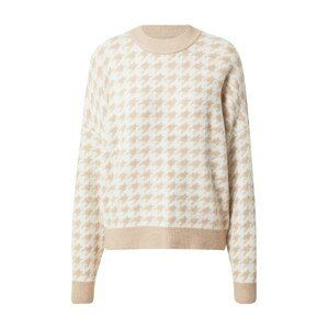 Abercrombie & Fitch Pullover 'CHENILLE'  šedobiela / béžová