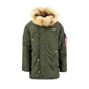 ALPHA INDUSTRIES Zimná bunda 'N3B Airborne'  tmavozelená