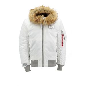 ALPHA INDUSTRIES Prechodná bunda  biela / sivá