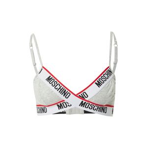 Moschino Underwear Podprsenka  sivá melírovaná / biela / červená / čierna