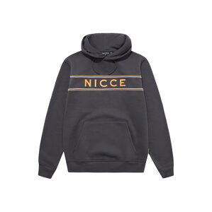 Nicce Sweatshirt 'CEDAR'  čierna / neónovo oranžová / biela