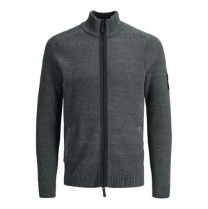 JACK & JONES Kardigán  tmavosivá / antracitová