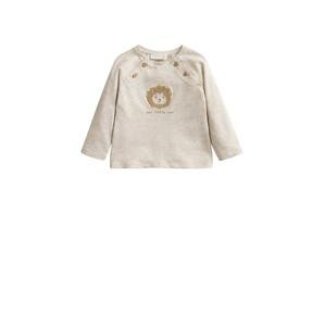 MANGO KIDS Shirt 'LEO'  béžová melírovaná / svetlohnedá