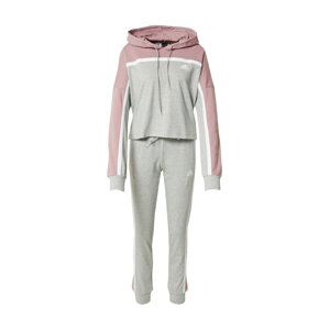 ADIDAS PERFORMANCE Tréningový komplet  biela / rosé / sivá melírovaná