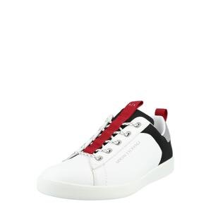 ARMANI EXCHANGE Sneaker  biela / čierna / červená