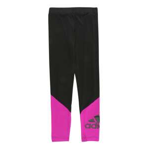 ADIDAS PERFORMANCE Sporthose  čierna / neónovo ružová