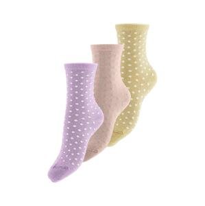 PIECES Ponožky 'Sebby'  svetlofialová / ružová / béžová / biela / striebornosivá