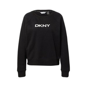 DKNY Performance Mikina  čierna / striebornosivá / biela