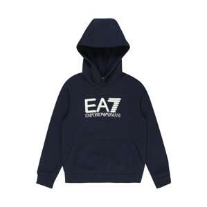 EA7 Emporio Armani Sweatshirt 'FELPA'  námornícka modrá / biela