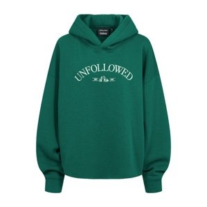 UNFOLLOWED x ABOUT YOU Sweatshirt 'BOLD'  tmavozelená / biela