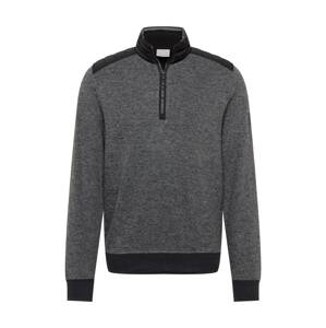 bugatti Pullover  sivá melírovaná / čierna