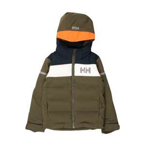 HELLY HANSEN Jacke  zelená / biela / námornícka modrá / oranžová