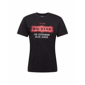 Big Star T-Shirt  čierna / červená / biela